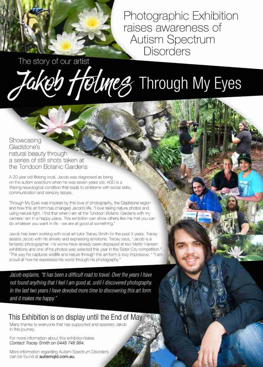 Jakob Holmes - Through My Eyes Photographic Exhibition Flyer