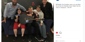 Allycia and The Outsiders with Mark and Caroline from 92.7 Mix Fm