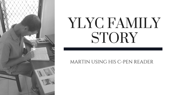 Martin using his c-pen reader