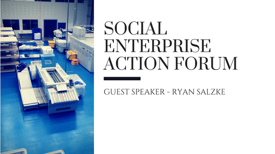 Social Enterprise Action Forum guest speaker Ryan Salzke from Vanguard Laundry Services