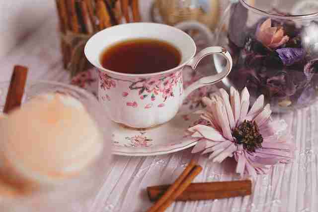A cup of tea on a table
