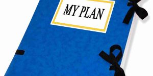 A blue book with the My Plan on the front