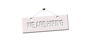 Sign says 'we're hiring'