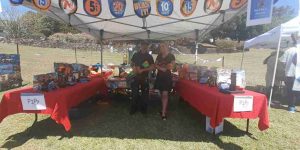 Photo of Michael and Jill at the P2P stand.