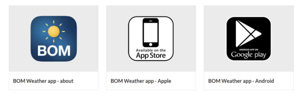 BOM weather app image