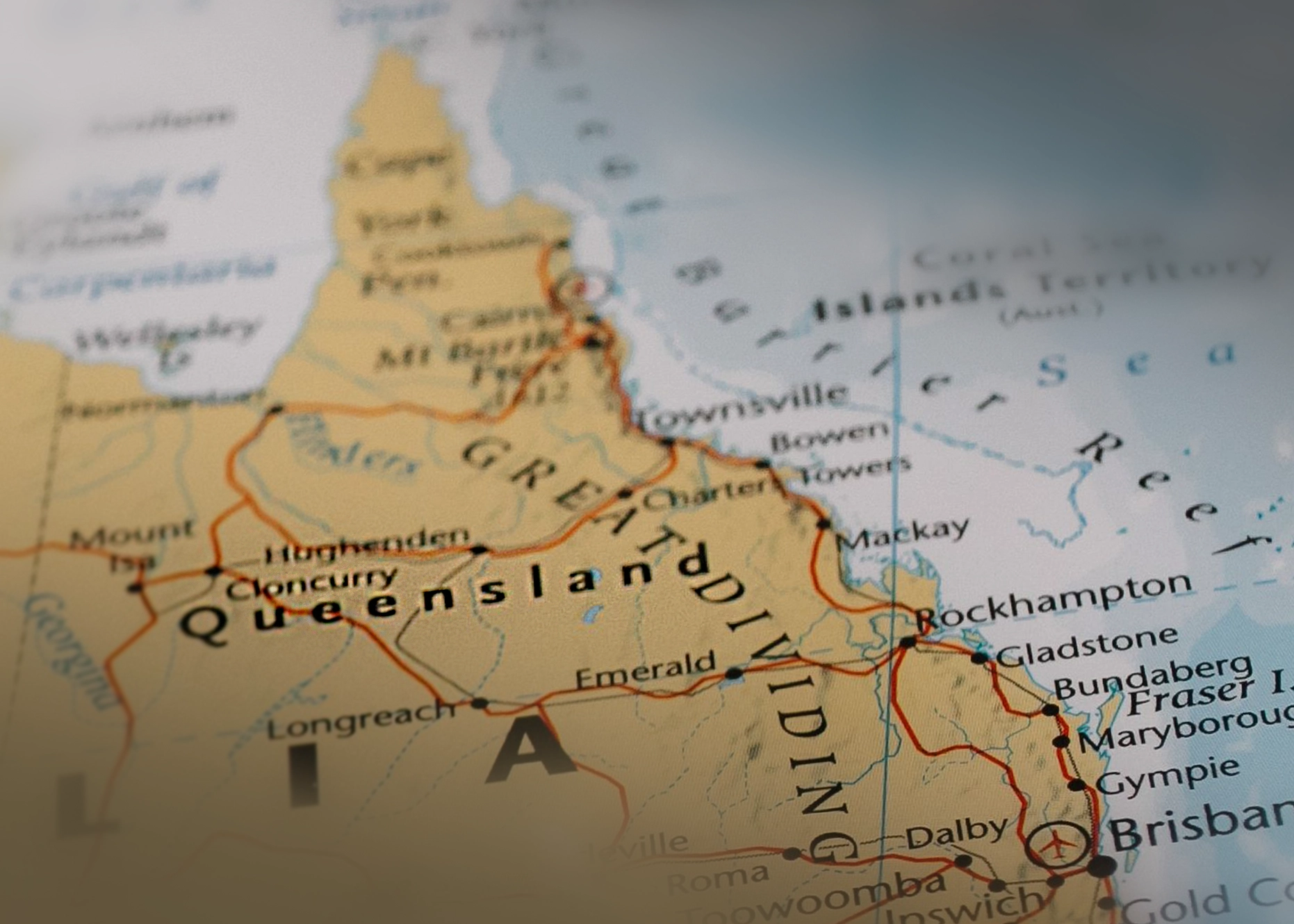 map of queensland